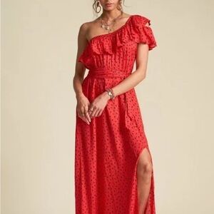 Billabong x Sincerely Jules off shoulder red dress